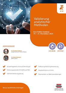 Validierung analytischer Methoden (A 12) - Live Online Seminar