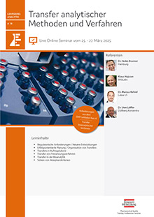 Transfer analytischer Methoden und Verfahren (A 19) - Live Online Seminar