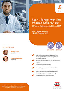 Lean Management im Pharma-Labor (A 25) - Live Online Seminar