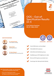 OOS - Out-of-Specification Results (A 7) - Live Online Seminar