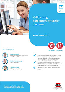 Validierung computergestützter Systeme (CV 1) - Live Online Seminar