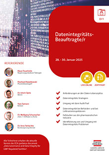 Datenintegritäts-Beauftragte/r (DI 1) - Live Online Seminar