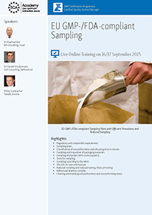 EU GMP-/FDA-compliant Sampling - Live Online Training