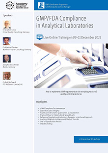 GMP/FDA Compliance in Analytical Laboratories