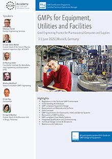 GMPs for Equipment, Utilities and Facilities