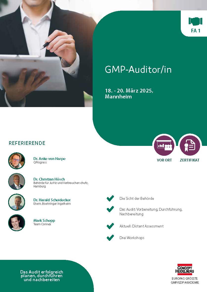 GMP-Auditor/in (FA 1)