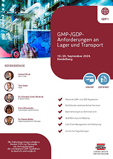 GMP-/GDP-Anforderungen an Lager und Transport (GDP 1)