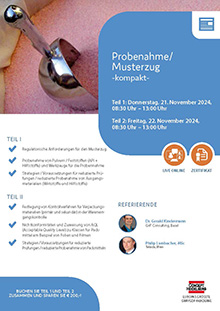 Probenahme / Musterzug -kompakt- (Teil 1) - Live Online Seminar