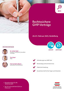 Rechtssichere GMP-Verträge (QS 4)