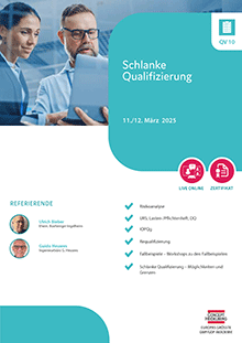 Schlanke Qualifizierung (QV 10) - Live Online Seminar