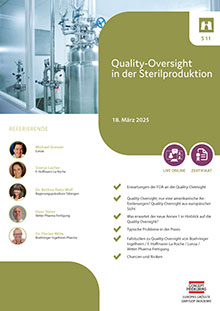 Quality-Oversight in der Sterilproduktion (S 11) - Live Online Seminar