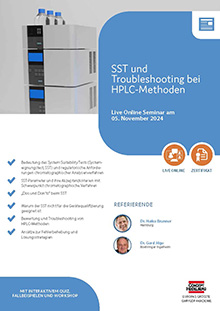 SST und Troubleshooting bei HPLC-Methoden - Live Online Seminar